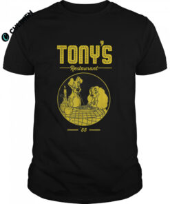 Tony’s Restaurant Cartoon Lady And The Tramp Logo Shirt